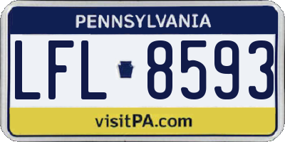 PA license plate LFL8593