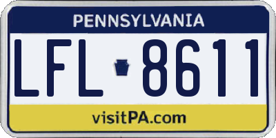 PA license plate LFL8611