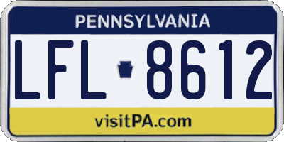 PA license plate LFL8612