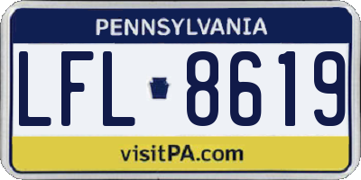 PA license plate LFL8619