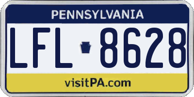 PA license plate LFL8628