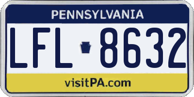 PA license plate LFL8632