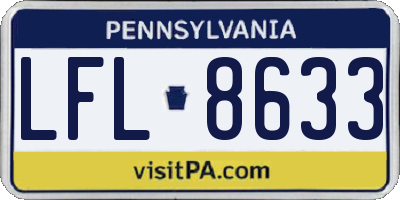PA license plate LFL8633