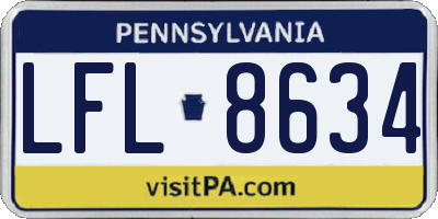 PA license plate LFL8634