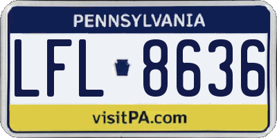 PA license plate LFL8636