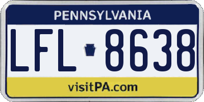 PA license plate LFL8638