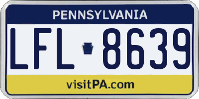 PA license plate LFL8639