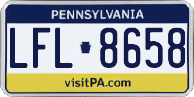 PA license plate LFL8658