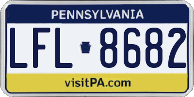 PA license plate LFL8682