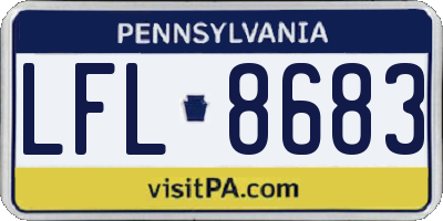 PA license plate LFL8683