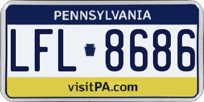 PA license plate LFL8686