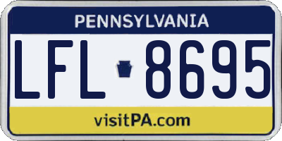 PA license plate LFL8695