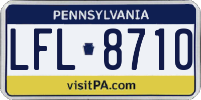 PA license plate LFL8710