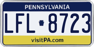 PA license plate LFL8723