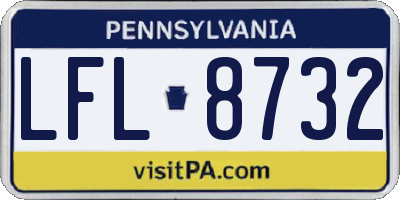 PA license plate LFL8732
