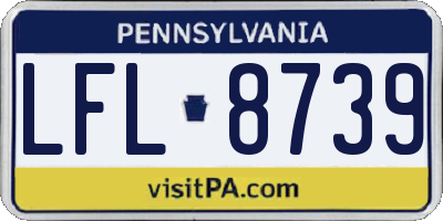 PA license plate LFL8739