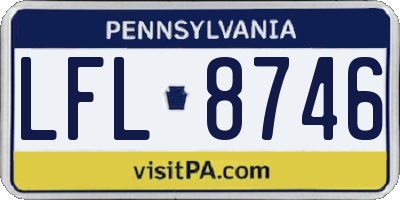 PA license plate LFL8746