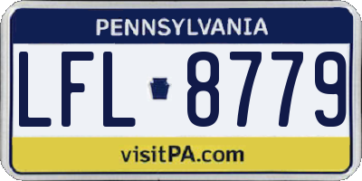 PA license plate LFL8779