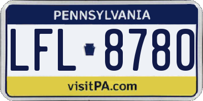 PA license plate LFL8780