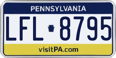 PA license plate LFL8795