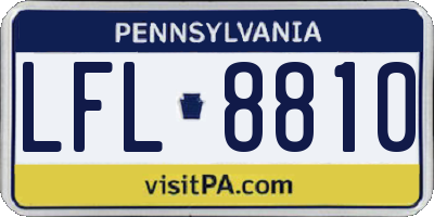 PA license plate LFL8810