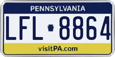 PA license plate LFL8864