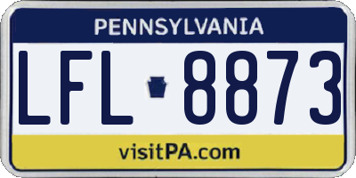 PA license plate LFL8873