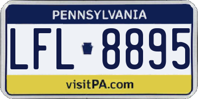 PA license plate LFL8895