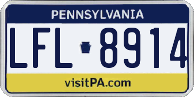 PA license plate LFL8914
