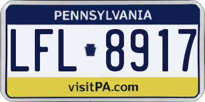 PA license plate LFL8917