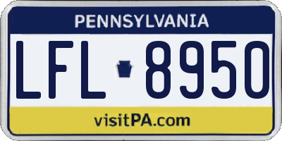 PA license plate LFL8950