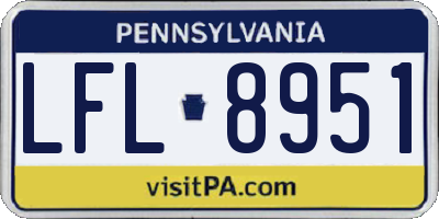 PA license plate LFL8951