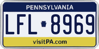 PA license plate LFL8969
