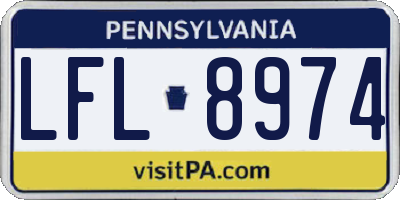 PA license plate LFL8974
