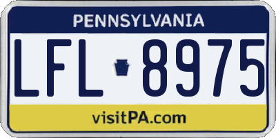 PA license plate LFL8975