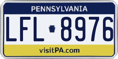 PA license plate LFL8976