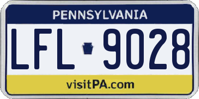 PA license plate LFL9028
