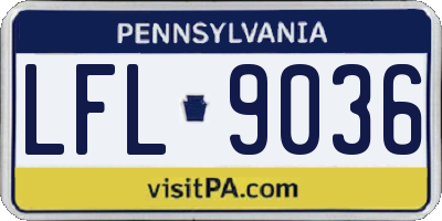 PA license plate LFL9036