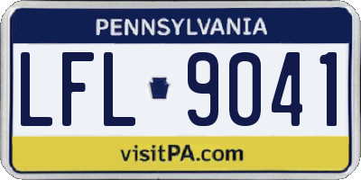 PA license plate LFL9041