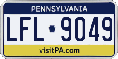 PA license plate LFL9049