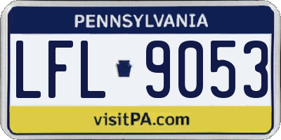 PA license plate LFL9053