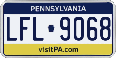 PA license plate LFL9068