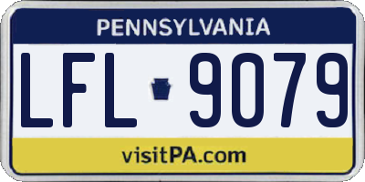 PA license plate LFL9079