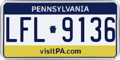 PA license plate LFL9136