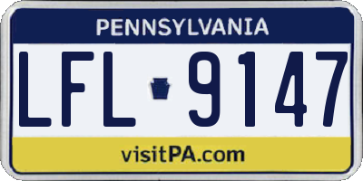 PA license plate LFL9147