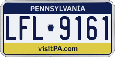 PA license plate LFL9161