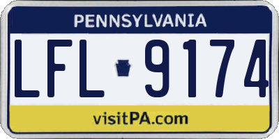 PA license plate LFL9174
