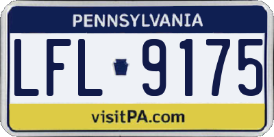 PA license plate LFL9175
