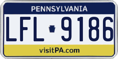 PA license plate LFL9186