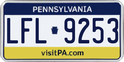 PA license plate LFL9253